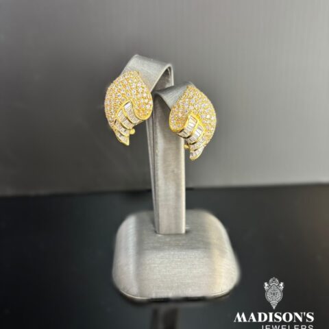 18kyg Fancy Diamond Earrings